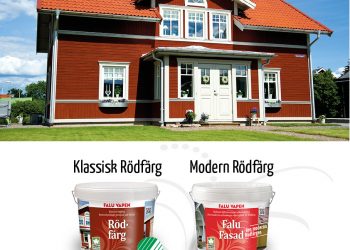 Butiksskylt Falu Vapen Välja rödfärg A3